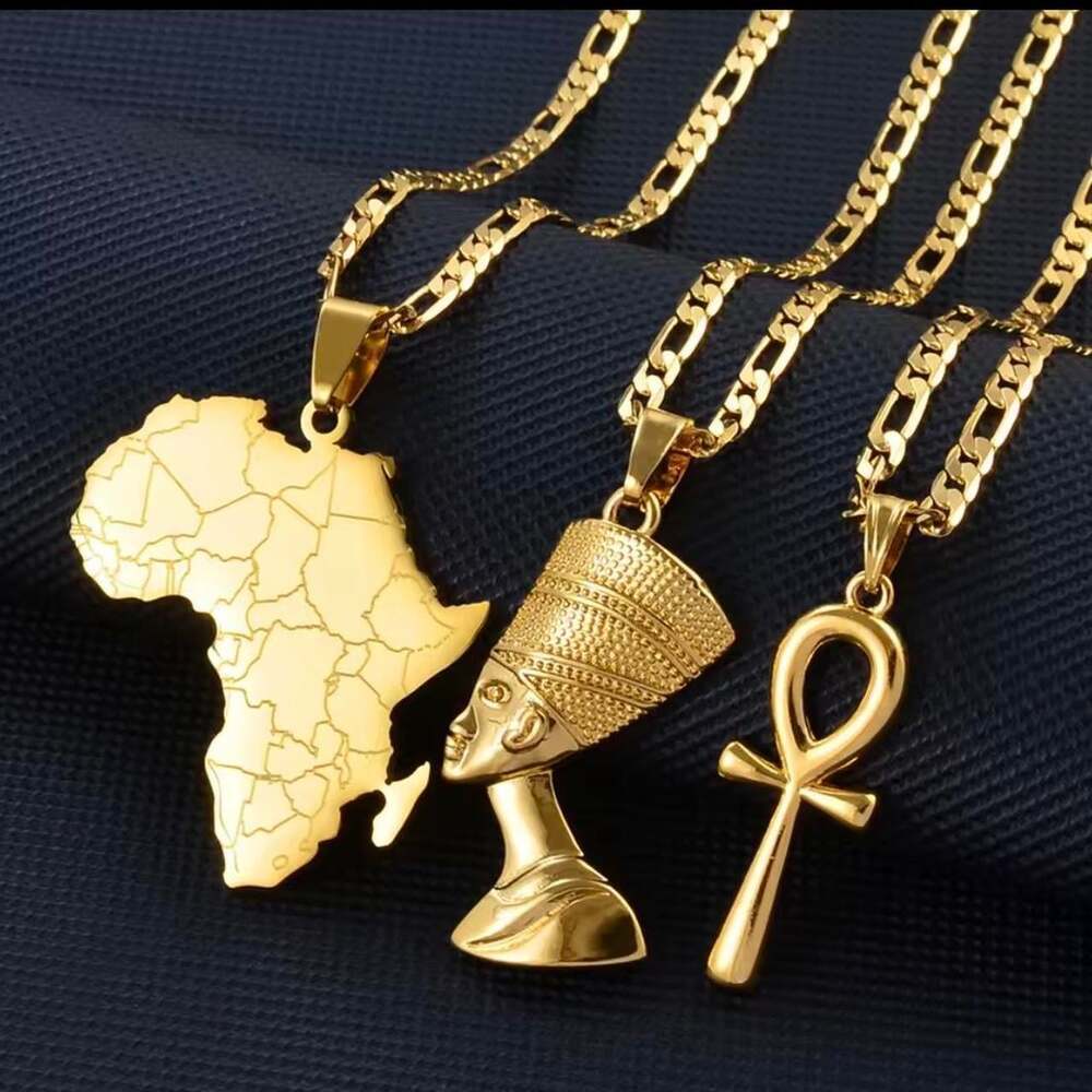 18 K Gold Plated African Map E 57 A